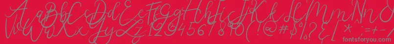 Melburn Font – Gray Fonts on Red Background