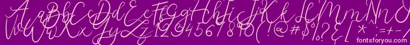 Melburn Font – Pink Fonts on Purple Background