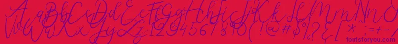 Melburn Font – Purple Fonts on Red Background