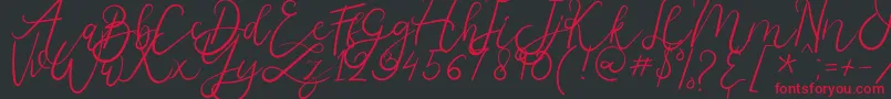 Melburn Font – Red Fonts on Black Background