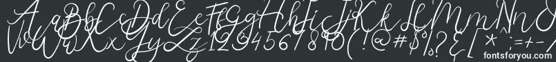 Melburn Font – White Fonts on Black Background