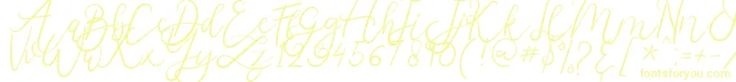Więcej informacji o czcionce Melburn Czcionka Melburn – żółte czcionki na białym tle