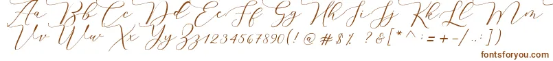 Melinda script Font – Brown Fonts on White Background