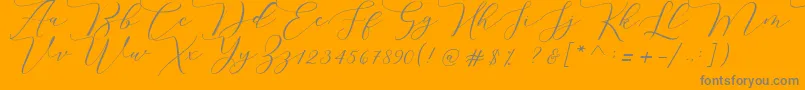 Police Melinda script – polices grises sur fond orange