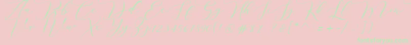fuente Melinda script – Fuentes Verdes Sobre Fondo Rosa