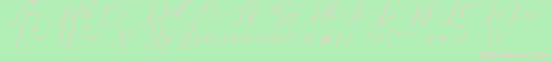 Melinda script Font – Pink Fonts on Green Background
