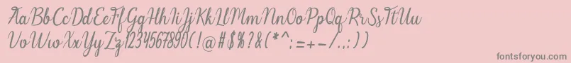 Melinda Font – Gray Fonts on Pink Background