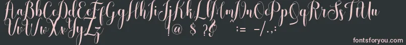melisca  Font – Pink Fonts on Black Background