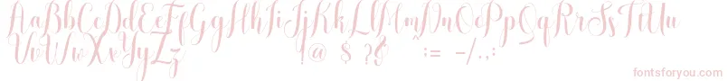 melisca -Schriftart – Rosa Schriften auf weißem Hintergrund