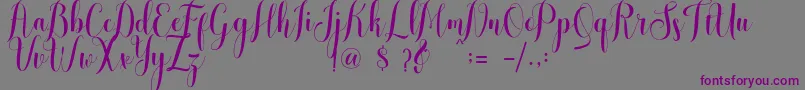 melisca  Font – Purple Fonts on Gray Background