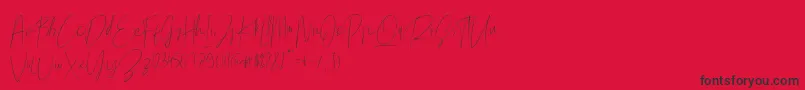 Police Mellati Script Free Font – polices noires sur fond rouge
