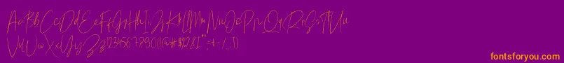 fuente Mellati Script Free Font – Fuentes Naranjas Sobre Fondo Morado