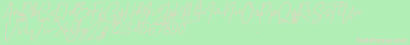 Mellati Font – Pink Fonts on Green Background