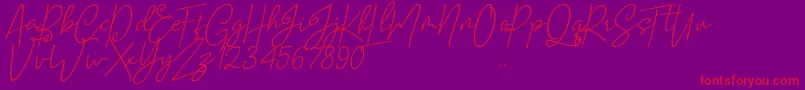 Mellati Font – Red Fonts on Purple Background