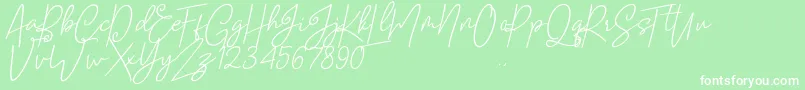 Mellati Font – White Fonts on Green Background