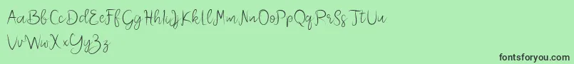 Melliana Demo Font – Black Fonts on Green Background