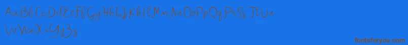 Melliana Demo Font – Brown Fonts on Blue Background