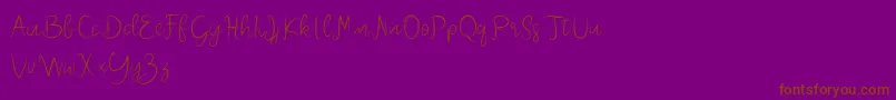 Melliana Demo-fontti – ruskeat fontit violetilla taustalla