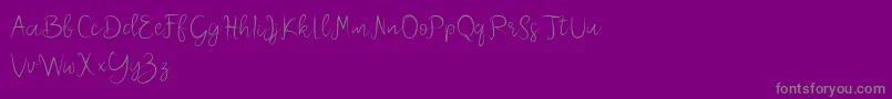 Melliana Demo-Schriftart – Graue Schriften auf violettem Hintergrund