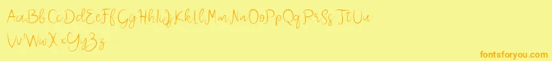 Melliana Demo Font – Orange Fonts on Yellow Background