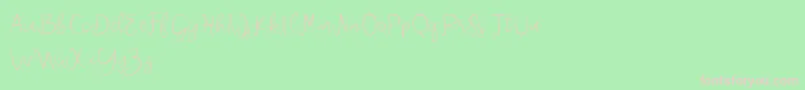 Melliana Demo-fontti – vaaleanpunaiset fontit vihreällä taustalla