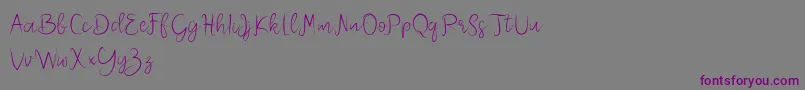 Шрифт Melliana Demo – фиолетовые шрифты на сером фоне
