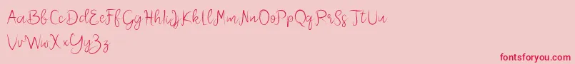 Melliana Demo Font – Red Fonts on Pink Background