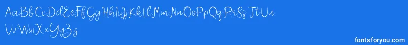 Melliana Demo-fontti – valkoiset fontit sinisellä taustalla