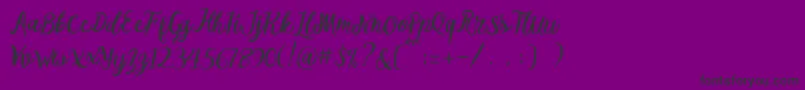 Melliana Script Free Demo Font – Black Fonts on Purple Background