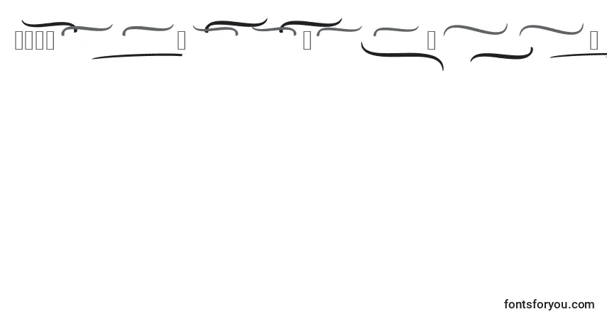 Schriftart Mellifret Swash – Alphabet, Zahlen, spezielle Symbole
