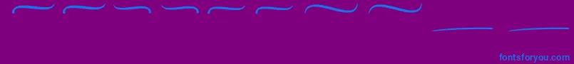 Mellifret Swash-Schriftart – Blaue Schriften auf violettem Hintergrund