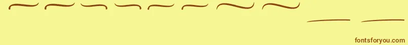 Police Mellifret Swash – polices brunes sur fond jaune