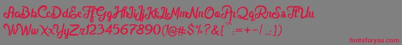 Mellifret Font – Red Fonts on Gray Background