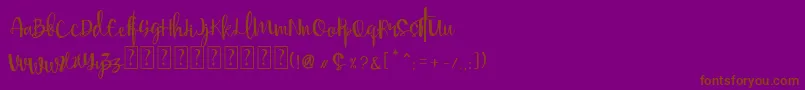 Mellisa Font – Brown Fonts on Purple Background
