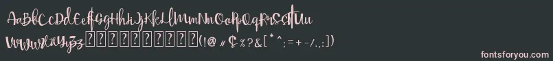 Mellisa Font – Pink Fonts on Black Background