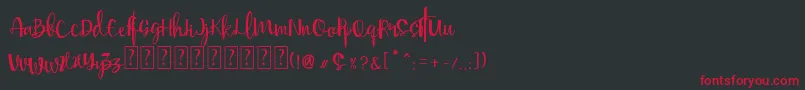 Mellisa Font – Red Fonts on Black Background