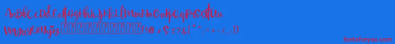 Шрифт Mellisa – красные шрифты на синем фоне
