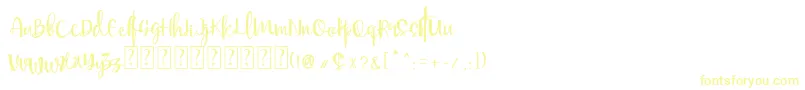 Mellisa Font – Yellow Fonts on White Background