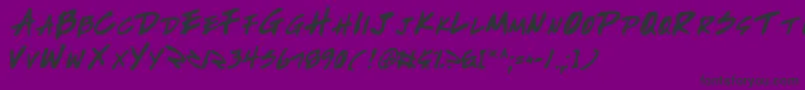 Writev2 Font – Black Fonts on Purple Background