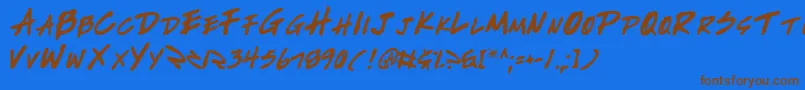 Writev2 Font – Brown Fonts on Blue Background