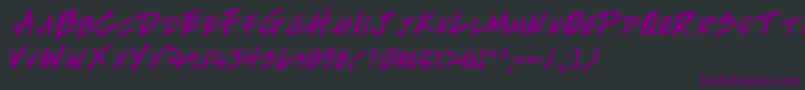 Writev2 Font – Purple Fonts on Black Background