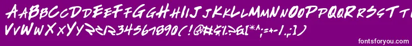Writev2 Font – White Fonts on Purple Background