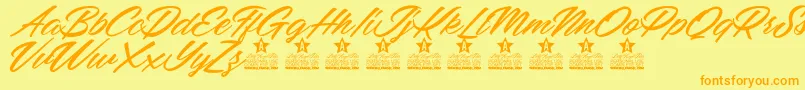 More about Mellissa Personal Use Font Mellissa Personal Use Font – Orange Fonts on Yellow Background