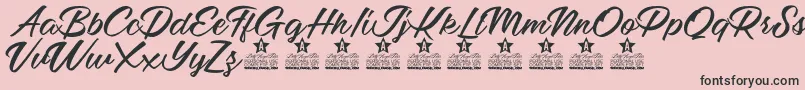 Mellissa Two personal Use Font – Black Fonts on Pink Background