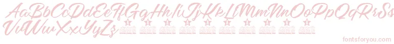 Mellissa Two personal Use-Schriftart – Rosa Schriften auf weißem Hintergrund