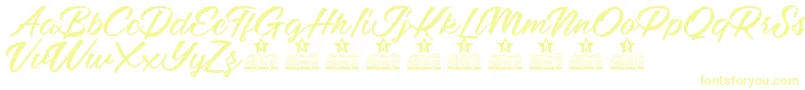 Mellissa Two personal Use-Schriftart – Gelbe Schriften