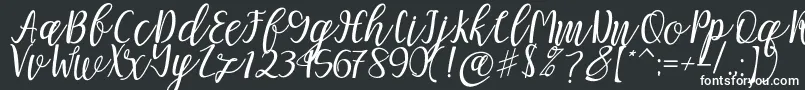 フォントMellitta script – 白い文字