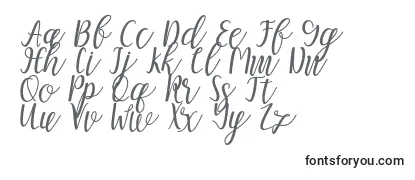 Schriftart Mellitta script