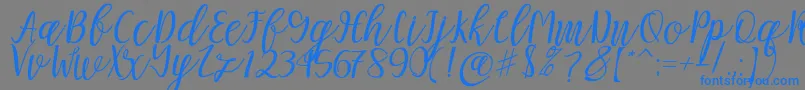 fuente Mellitta script – Fuentes Azules Sobre Fondo Gris