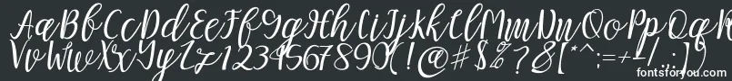 Mellitta script-fontti – valkoiset fontit